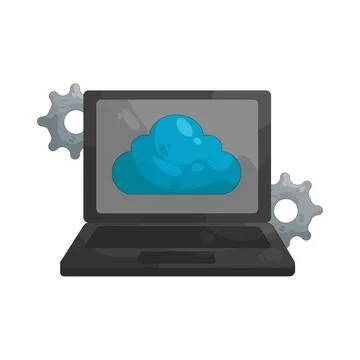 Illustration of Cloud setting Stockillustratie