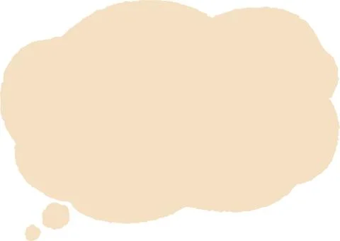 Illustration of Cloud-shaped speech bubble drawn Stock Illustration