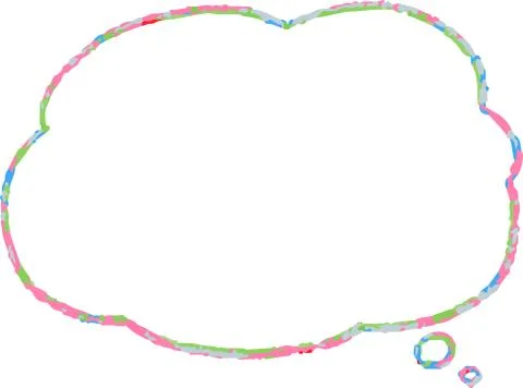 Illustration of Cloud-shaped speech bubble drawn Stock Illustration