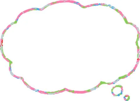 Illustration of Cloud-shaped speech bubble drawn Stock Illustration
