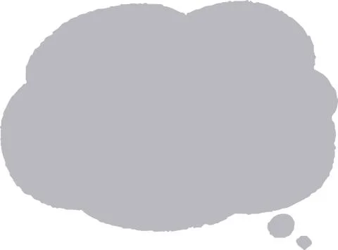 Illustration of Cloud-shaped speech bubble drawn Stock Illustration