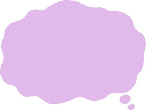 Illustration of Cloud-shaped speech bubble drawn Stock Illustration