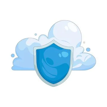 Illustration of Cloud shield 스톡 일러스트