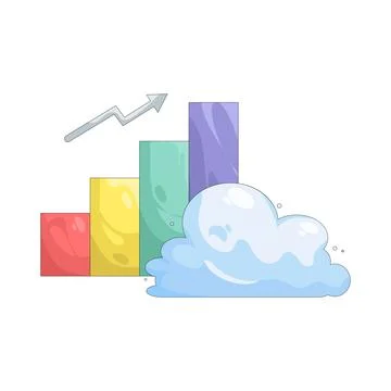 Illustration of Cloud statistics Stock Illustration