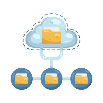 Illustration of Cloud storage Stock Illustration