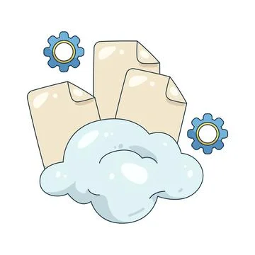 Illustration of Cloud storage Stock Illustration