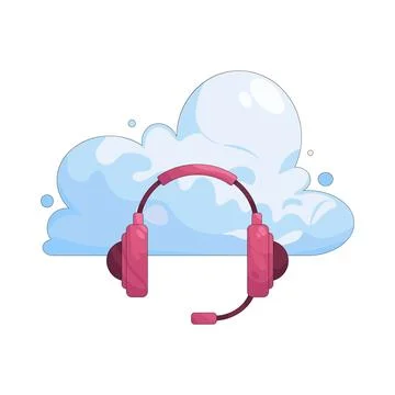Illustration of Cloud support 스톡 일러스트