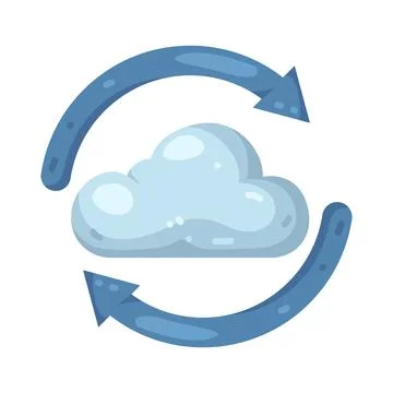 Illustration of Cloud sync Stock Illustration