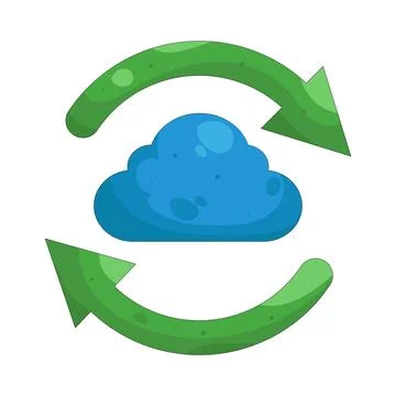 Illustration of Cloud sync 스톡 일러스트