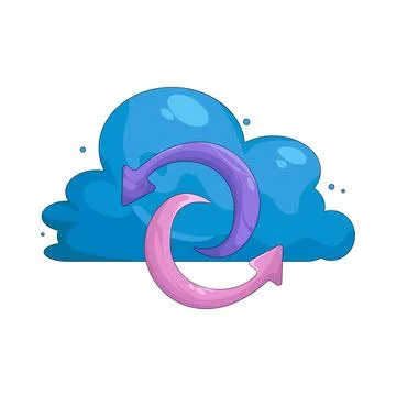 Illustration of Cloud sync Illustrazione stock