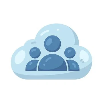 Illustration of cloud team イラスト素材