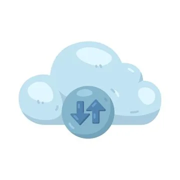 Illustration of Cloud transfer 스톡 일러스트