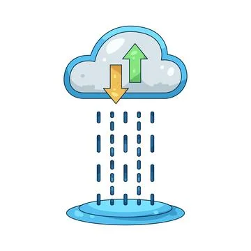Illustration of Cloud transfer 스톡 일러스트