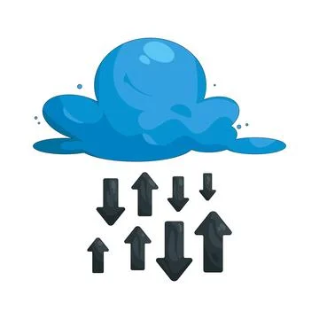 Illustration of Cloud transfer Stockillustratie