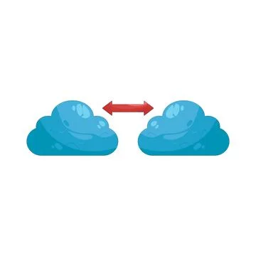 Illustration of Cloud transfer Stockillustratie