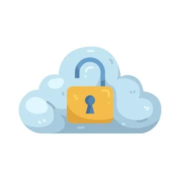 Illustration of Cloud unlock Illustrazione stock