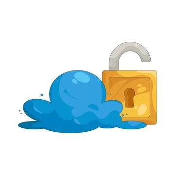 Illustration of Cloud unlock Stockillustratie