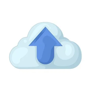 Illustration of Cloud Upload Stock Illustration