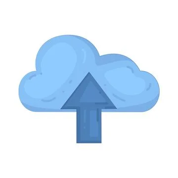 Illustration of Cloud upload Stockillustratie