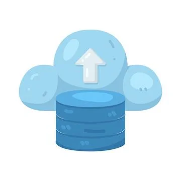 Illustration of Cloud upload イラスト素材