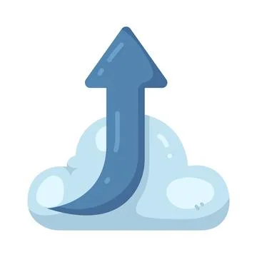 Illustration of Cloud upload Stock Illustration