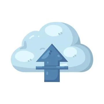 Illustration of Cloud upload Stock Illustration