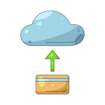 Illustration of Cloud upload Stock Illustration