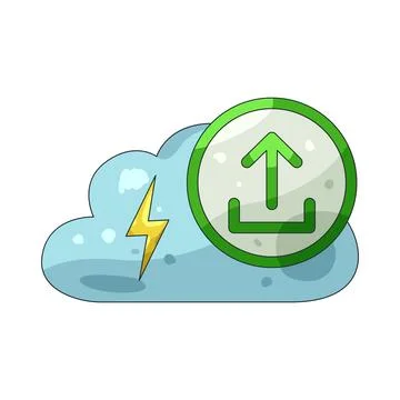 Illustration of Cloud upload Stock Illustration
