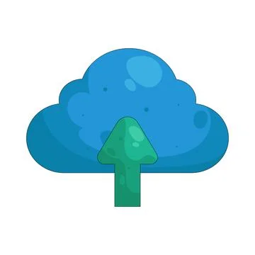 Illustration of cloud upload Stock Illustration