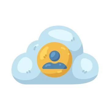 Illustration of cloud user 스톡 일러스트