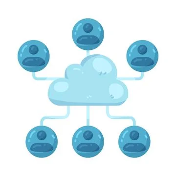 Illustration of cloud user Illustrazione stock