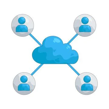 Illustration of cloud user Stock Illustration