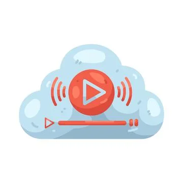 Illustration of cloud video 스톡 일러스트