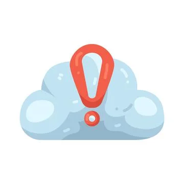 Illustration of cloud warning 스톡 일러스트