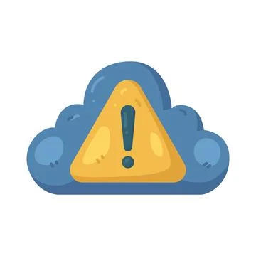 Illustration of cloud warning 스톡 일러스트