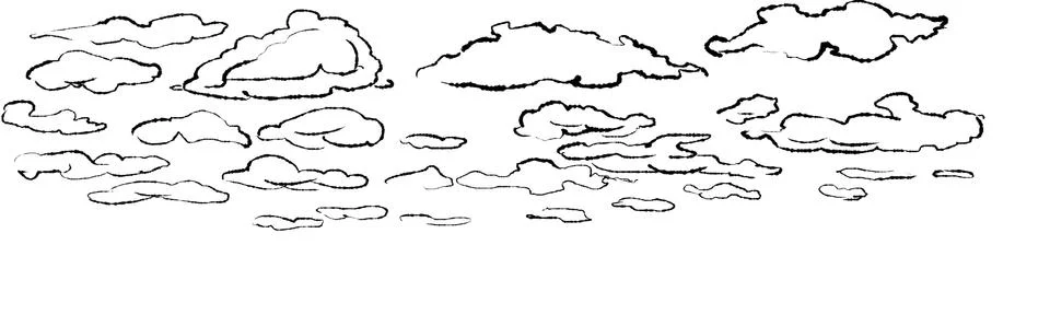 Illustration of clouds Stock Illustration