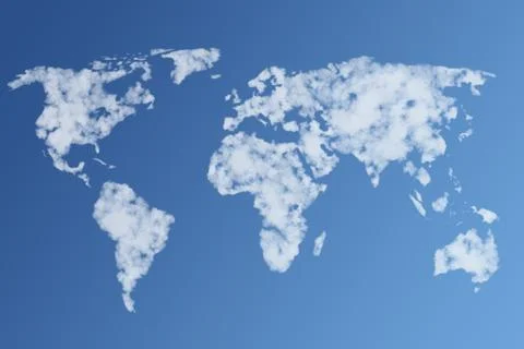 Illustration of clouds the world Stock Illustration