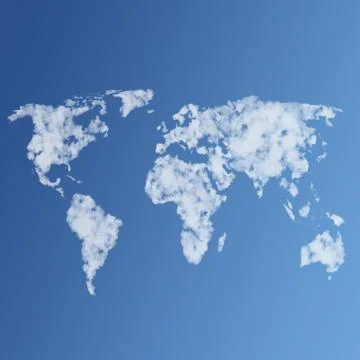 Illustration of clouds the world 스톡 일러스트