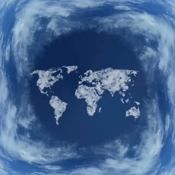 Illustration of clouds the world Stock Illustration