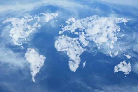 Illustration of clouds the world Stock Illustration