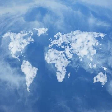 Illustration of clouds the world Stock Illustration