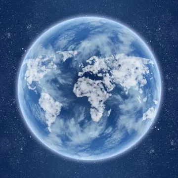 Illustration of clouds the world 스톡 일러스트