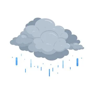 Illustration of cloudy rain Stock Illustration
