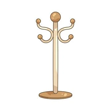 Illustration of coat rack Stock-Illustration