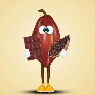 Illustration of cocoa cartoon Stock Illustration