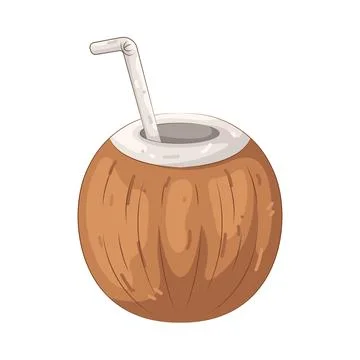 Illustration of coconut drink Illustration