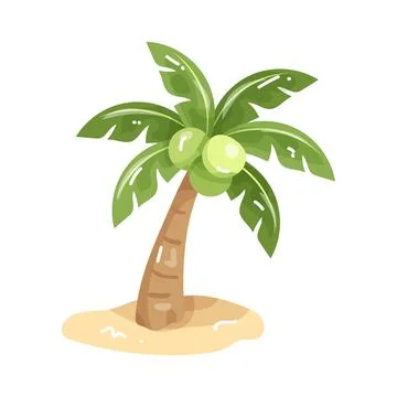 Illustration of coconut tree Stock Illustration