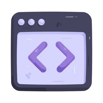 Illustration of Code brackets Stock Illustration