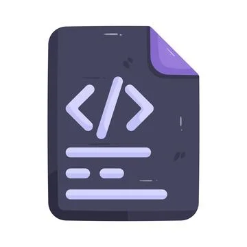 Illustration of code file Stock Illustration