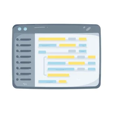Illustration of code window Stock Illustration